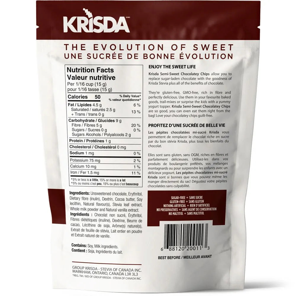 Krisda Sugar Free Semi-Sweet Chocolate Chips