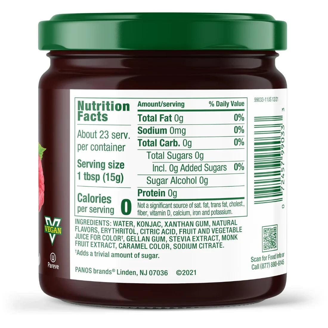 Walden Farms Raspberry Spread - Back.webp