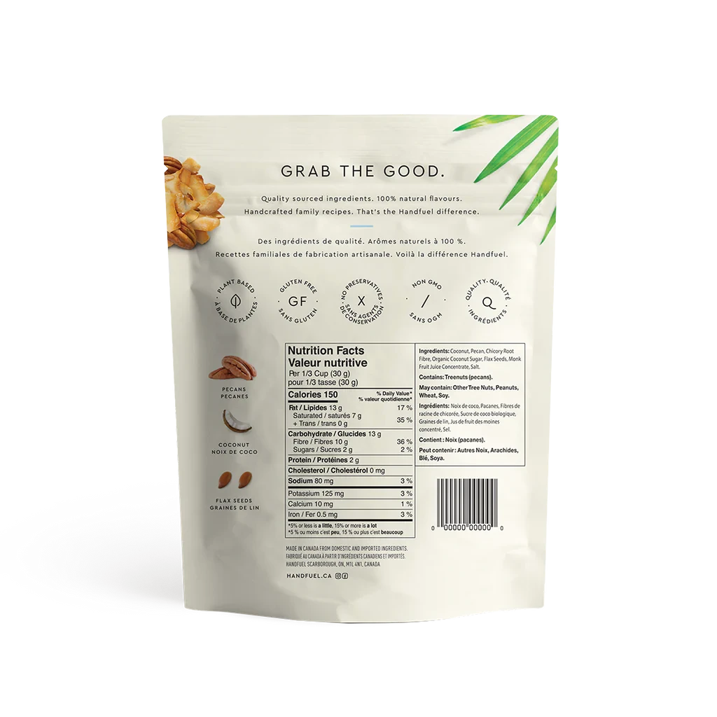 Handfuel - Coconut Pecan Cluster Nutrition.webp