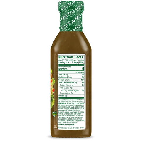 Walden Farms Sesame Ginger Dressing - Back.webp